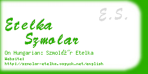 etelka szmolar business card